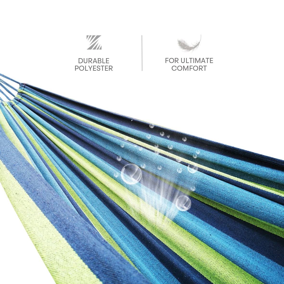 Freestanding Steel Double Hammock with Carry Bag V52020