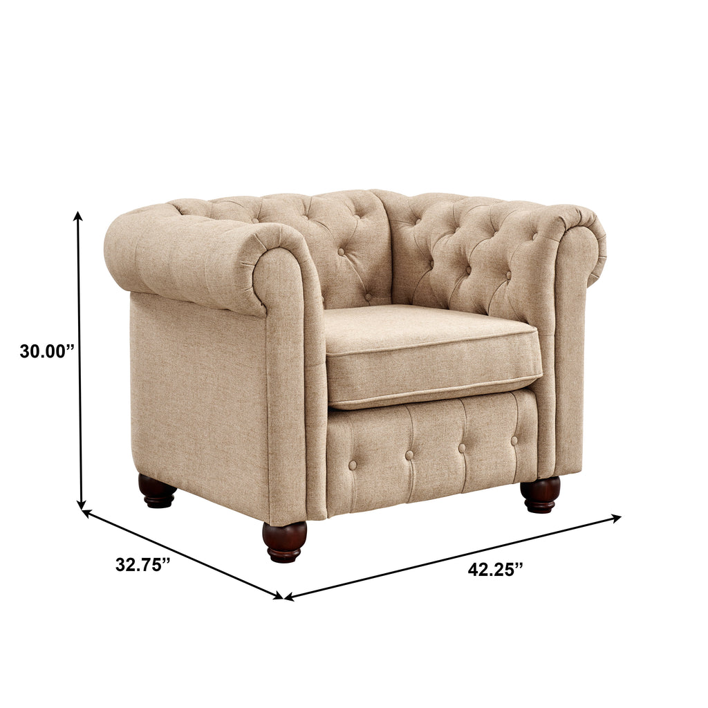 Cream 3pc. Living Room Set P58591