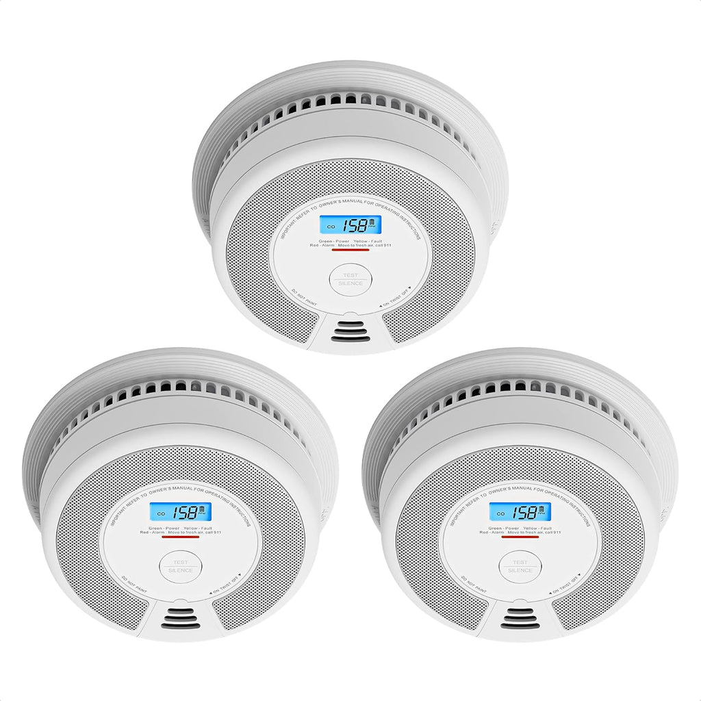 10-Year Battery Smoke Carbon Monoxide Detector Alarm with CO Readings Y11498