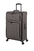Lightweight Expandable Luggage Spinner Suitcase Classic Brown Tartan One Size D93182