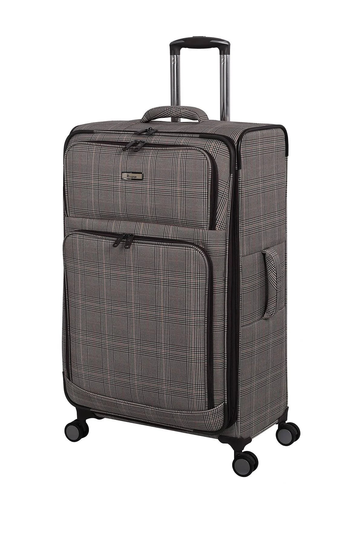 Lightweight Expandable Luggage Spinner Suitcase Classic Brown Tartan One Size D93182