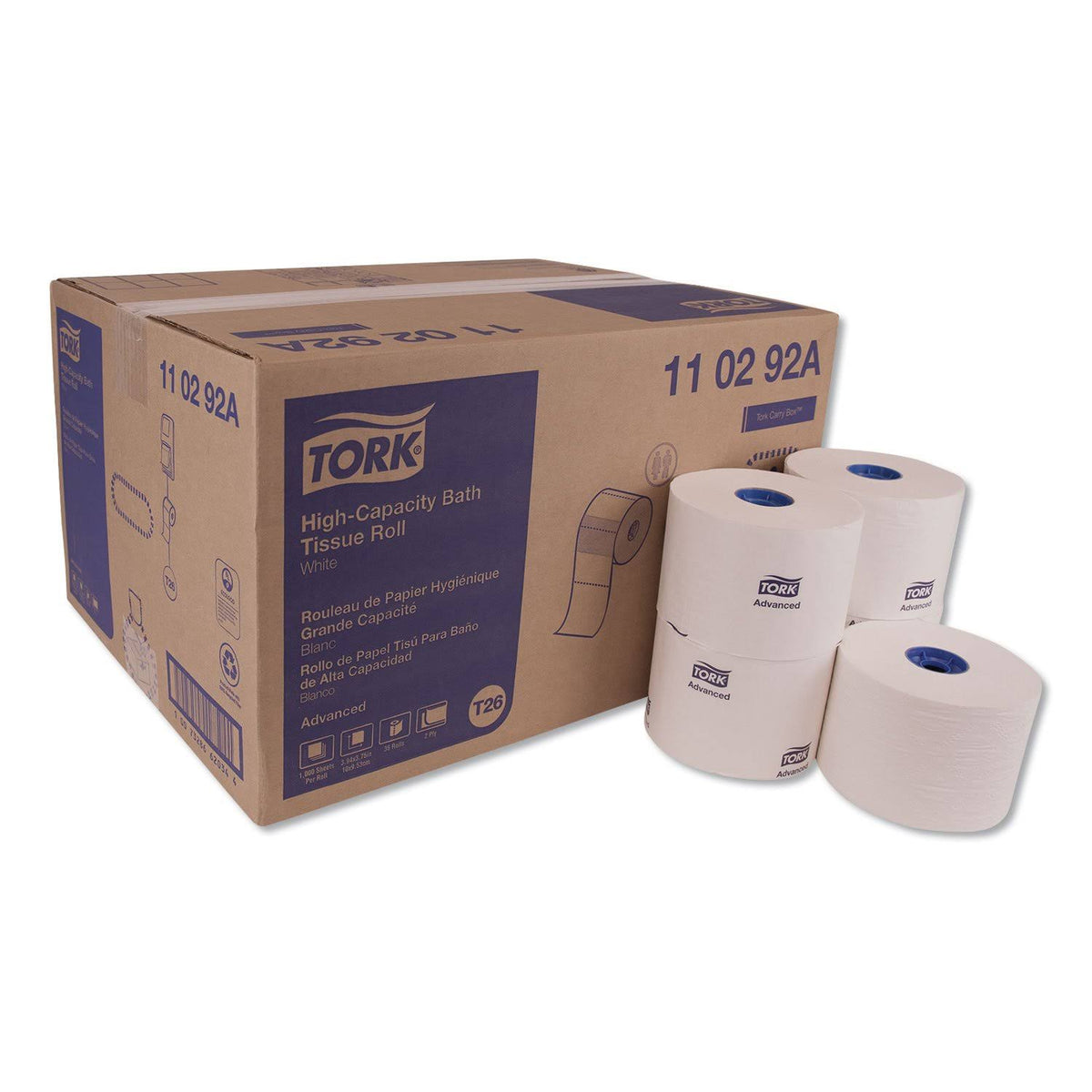 2-Ply White Bath Tissue, 1,000 Sheets/Roll, 36/Carton D163409