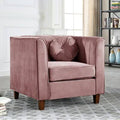 Rose Velvet Tufted Velvet Armchair K46070