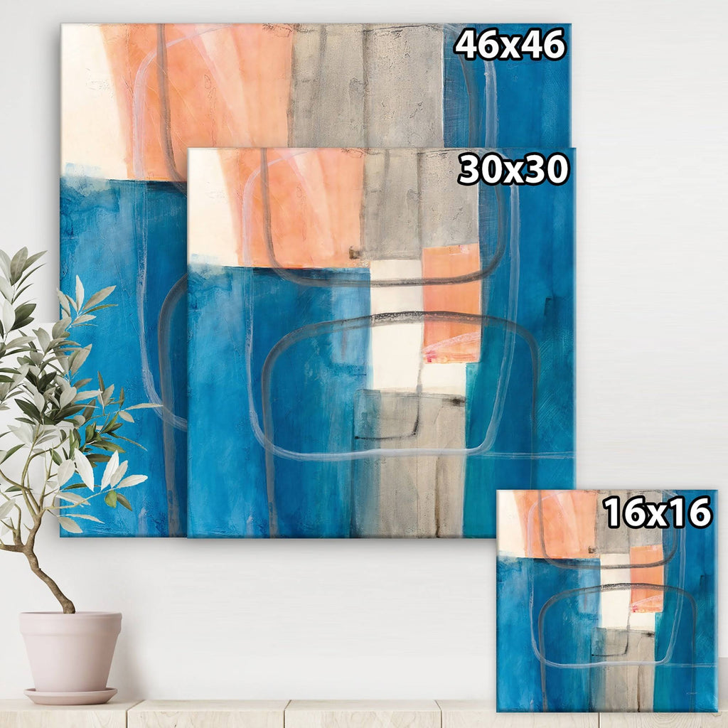 Mid-Century Modern Canvas Artwork Print - 30 in. Wide x 30 in. High M5199