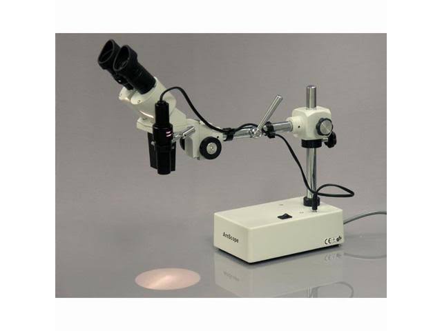 20X & 40x Widefield Stereo Microscope with Boom Arm Stand Y85337