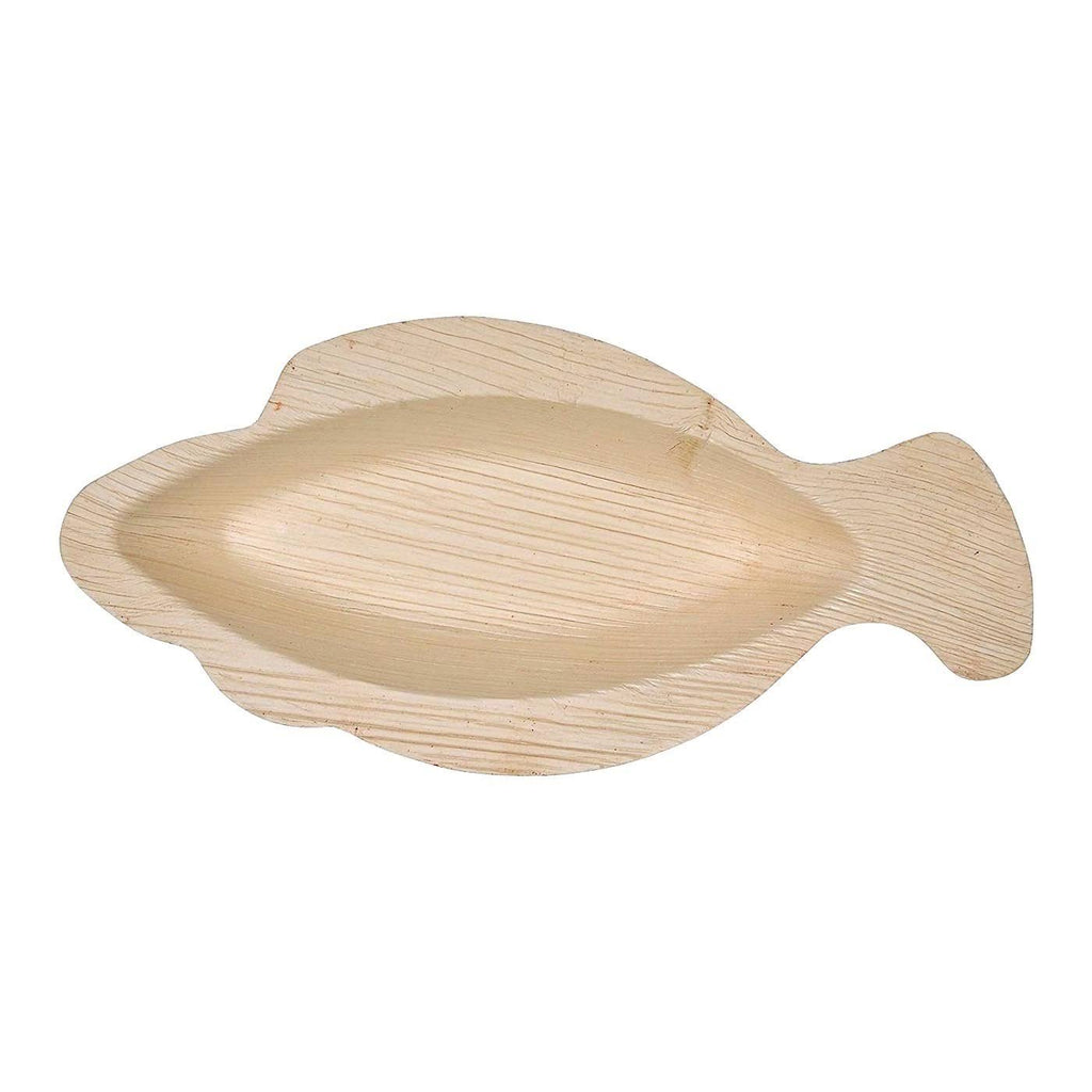 100 Trays Natural Palm Leaf Disposable Trays E122351