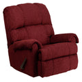 Burgundy Chenille Rocker Recliner Y283335