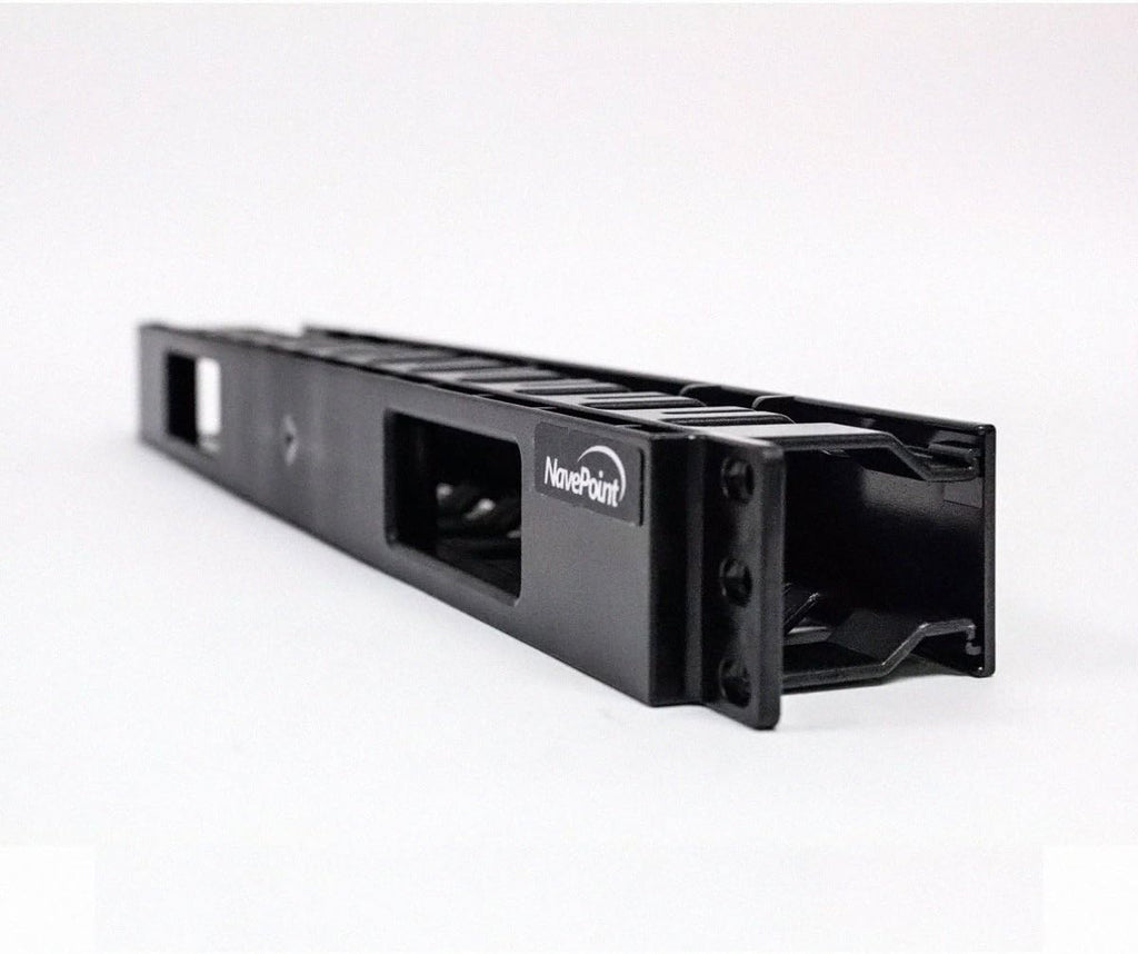 Black 2-Pack Rack Mount Cable Management Panel J3005
