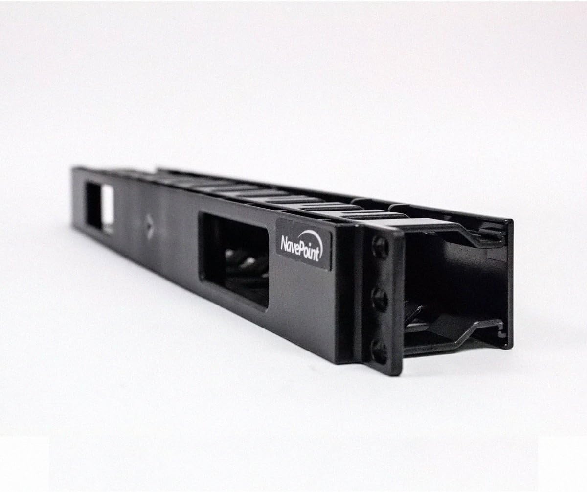 Black 2-Pack Rack Mount Cable Management Panel J3005
