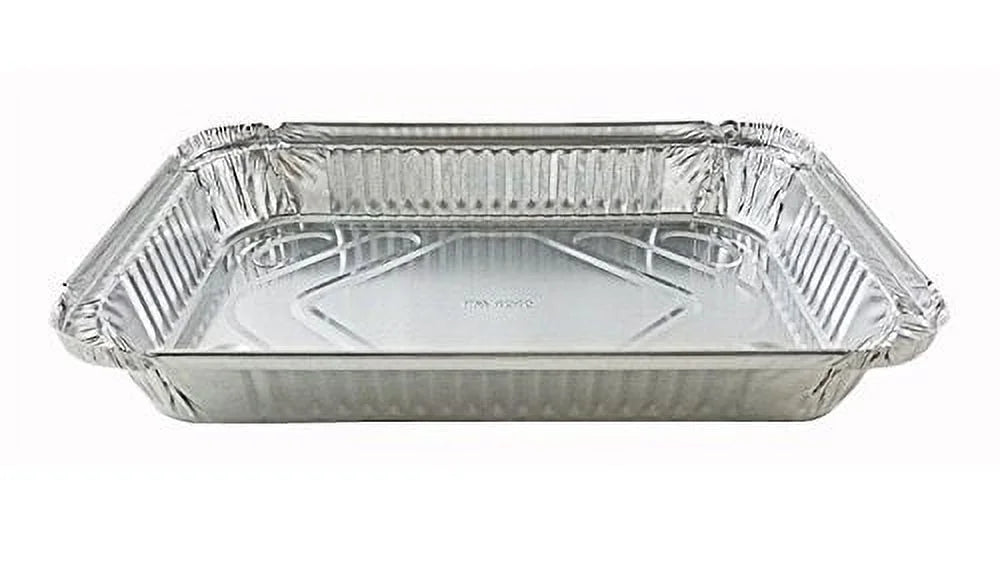 4 lb Oblong Aluminum Food Storage Pan with Board Lid, Pack of 50 C84599