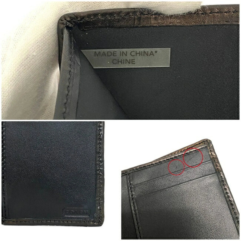 Dark Brown Leather Tri-Fold Wallet Y3964