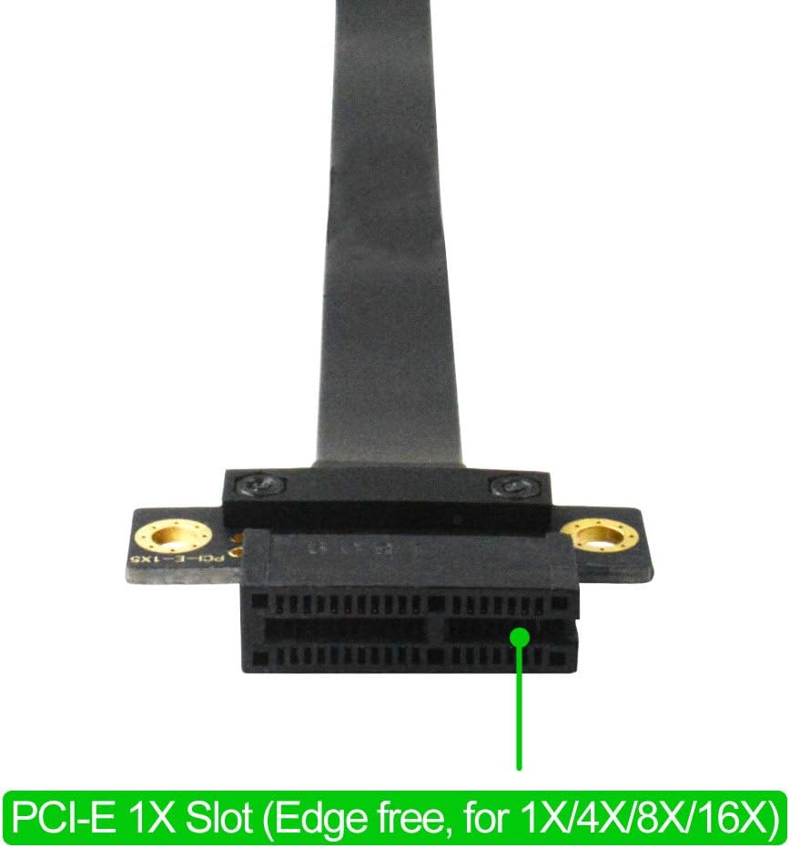 PCI-e 36PIN 1X Extender Extension Cable with Gold-Plated Connector (180 Degree 20cm) Pack of 2 Y70076