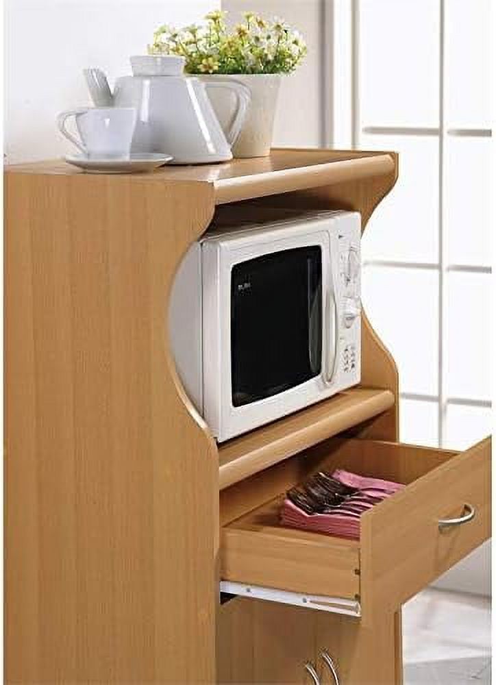 Beech Microwave Kitchen Cart G493743