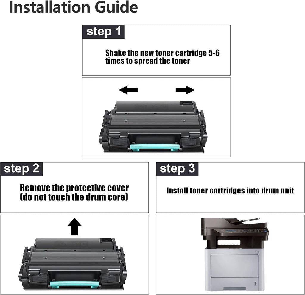3 Pack Black Compatible Toner Cartridge L606