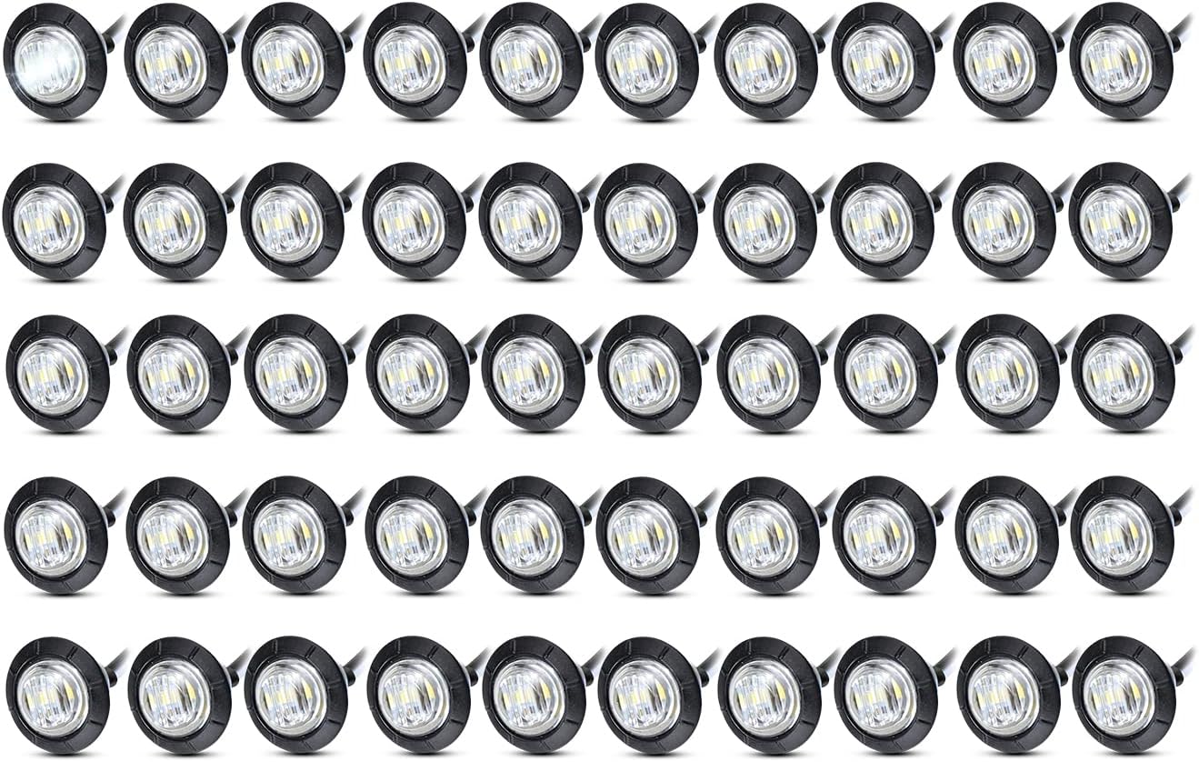 Amber LED Side Marker Light 12V DC with Rubber Grommets N70675