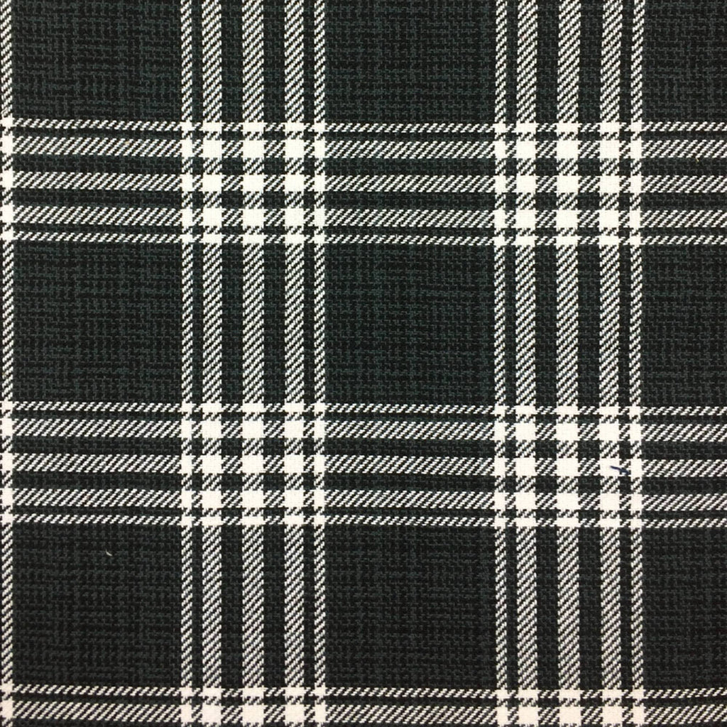 Twin Wingback Headboard Barnegat Plaid Black Sea F552