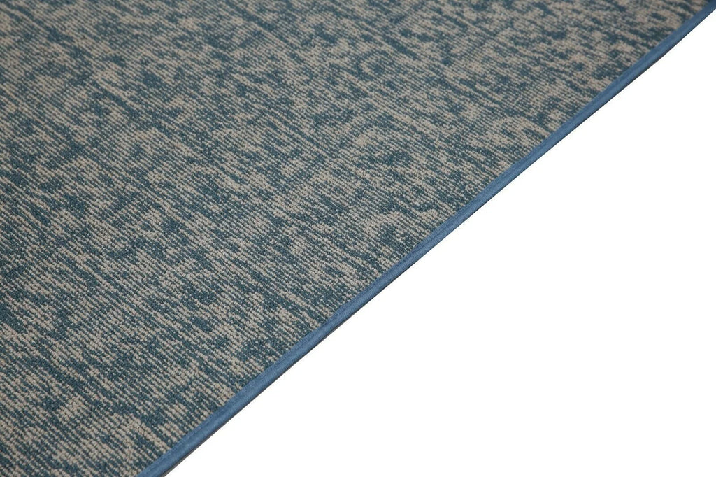 Blue 60" x 120" Half Round Solid Color Rug D78310