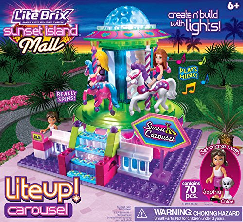 Lite Brix Carousel Playset V7588