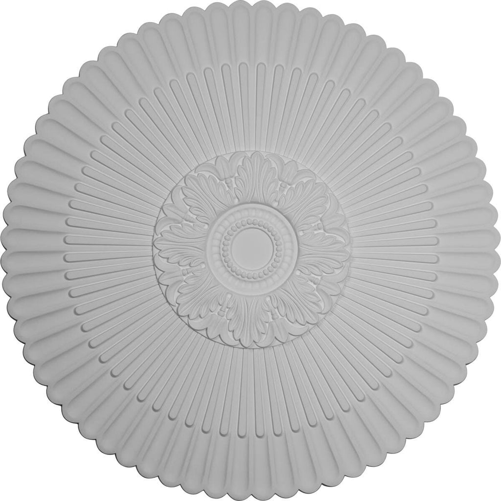 41x22OD x 1 5/8x22P Hand-Painted Stone Hearth Ceiling Medallion G55687