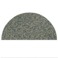 Blue 60" x 120" Half Round Solid Color Rug D78310