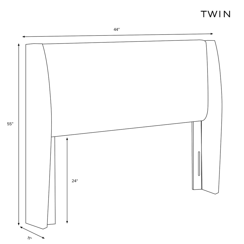 Twin Wingback Headboard Barnegat Plaid Black Sea F552