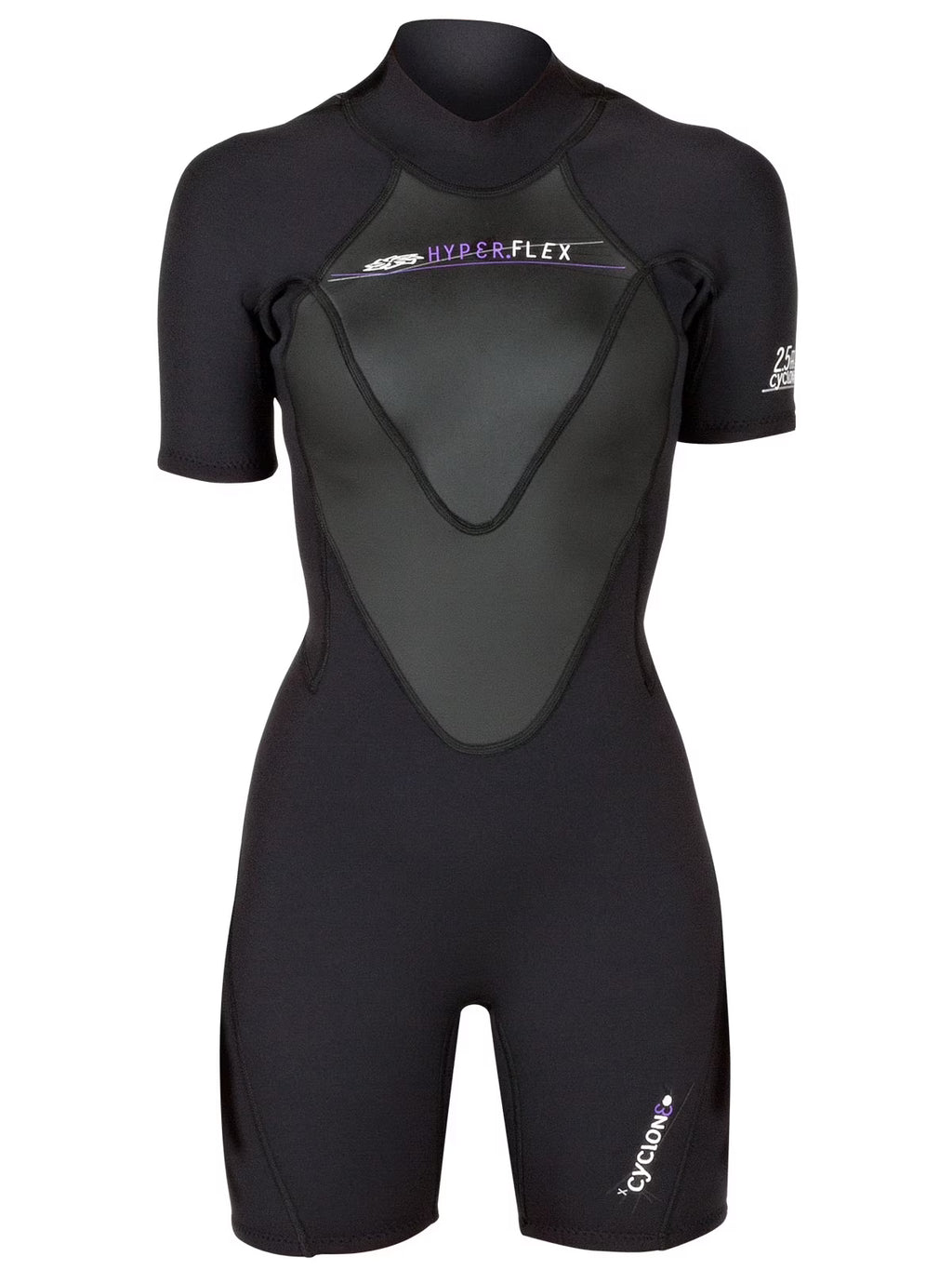 Black 2.5mm Shorty Back Zip Wetsuit O161