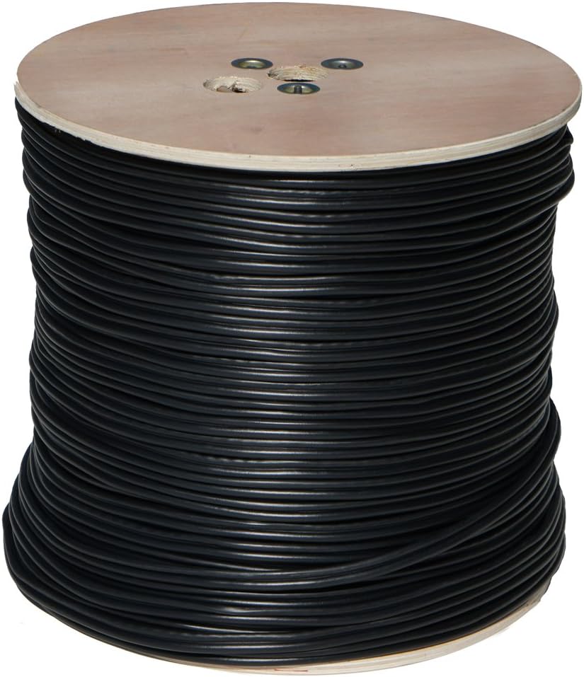 RG59 Siamese Cable with 18/2 Power and 24/2 DATA, 1000-Feet (Black) K646