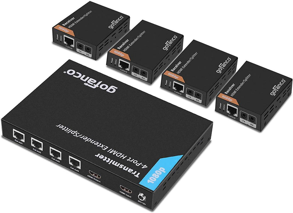 1x2 HDMI Extender Splitter Full HD 1080p Over Ethernet Cable with HDMI Loopout W223