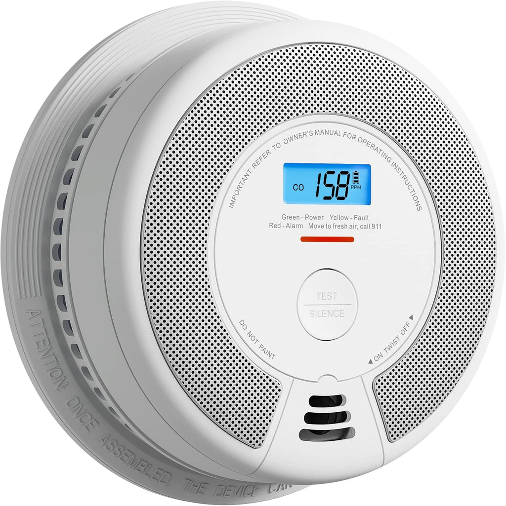 10-Year Battery Smoke Carbon Monoxide Detector Alarm with CO Readings Y11498