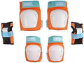 Orange 6-Piece Knee Pads Elbow Pads Wrist Guards Safety Gear Pack U657