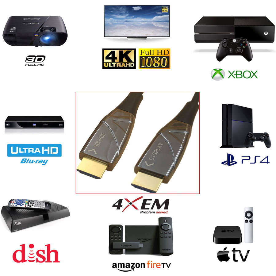 Ultra High Speed HDMI Cable 4K Active Black 98 ft HDMI Type A J770