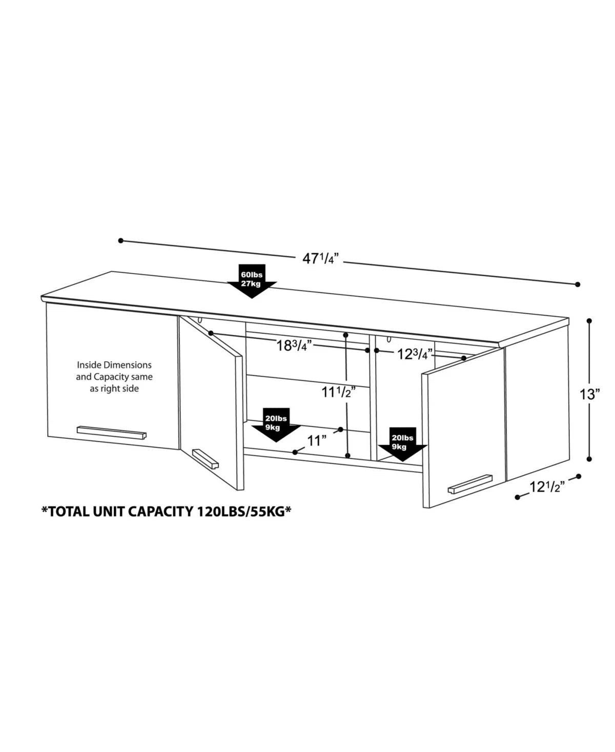 Black Wall Mounted Hutch Y677