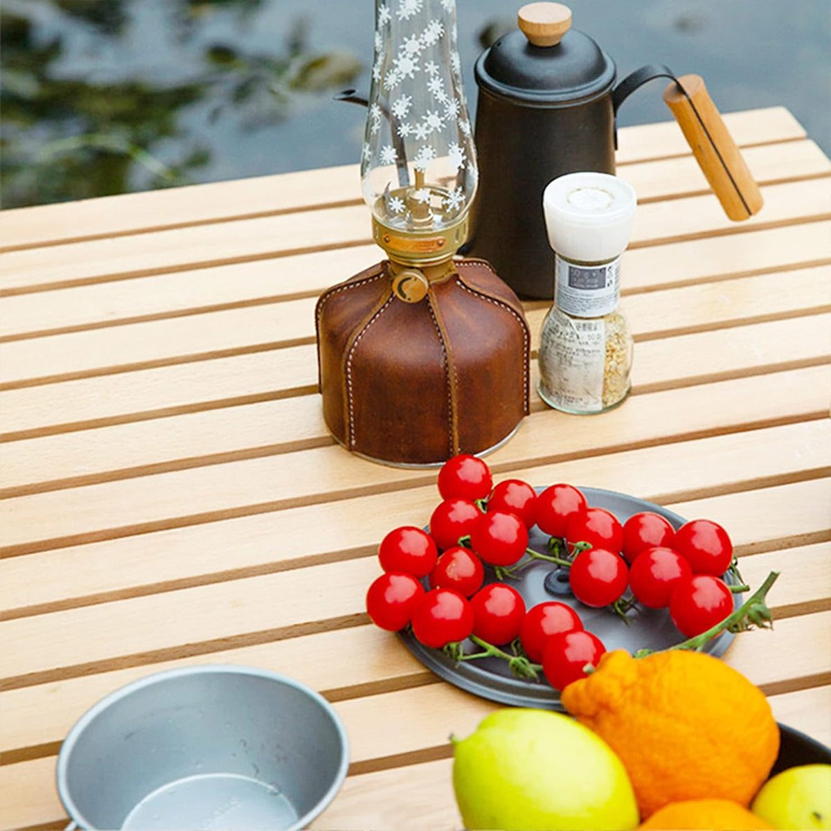 Portable Folding Wooden Picnic Table with Carry Bag I57402