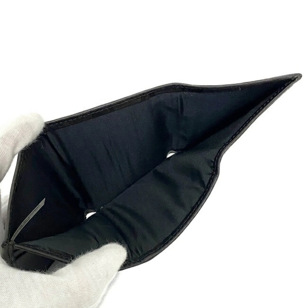 Dark Brown Leather Tri-Fold Wallet Y3964