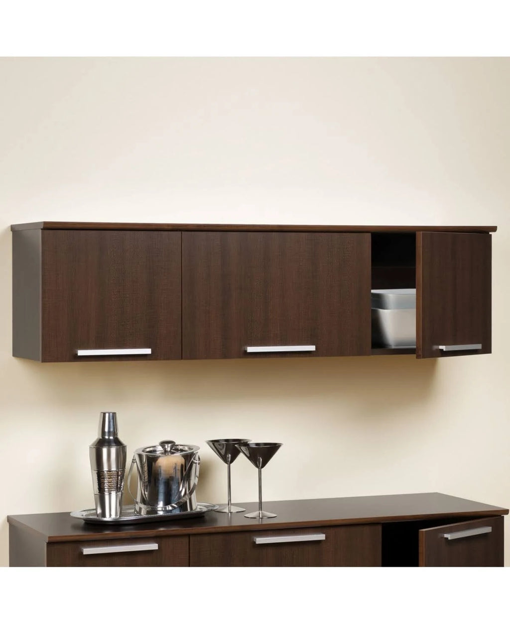 Black Wall Mounted Hutch Y677