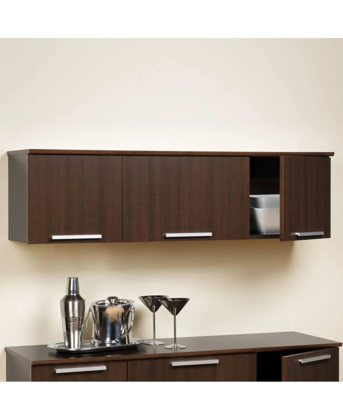 Black Wall Mounted Hutch Y677