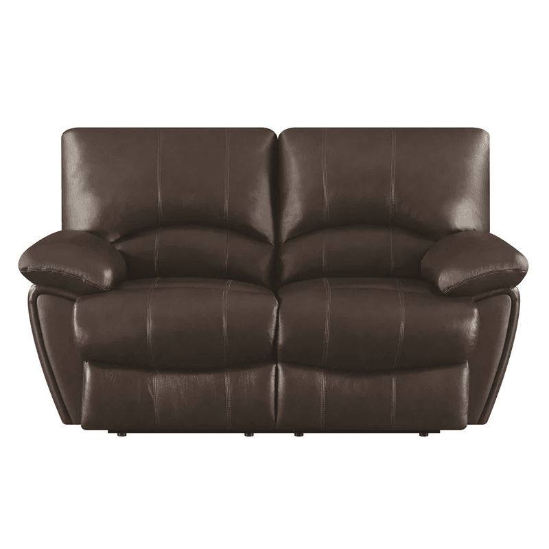Chocolate Brown Upholstered Pillow Top Arm Living Room Set J24328