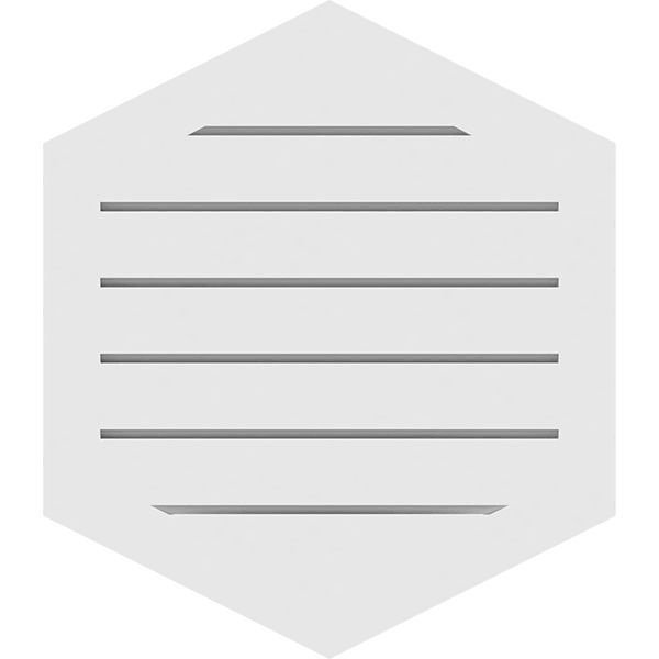 Vertical Peaked Surface Mount PVC Gable Vent U53445