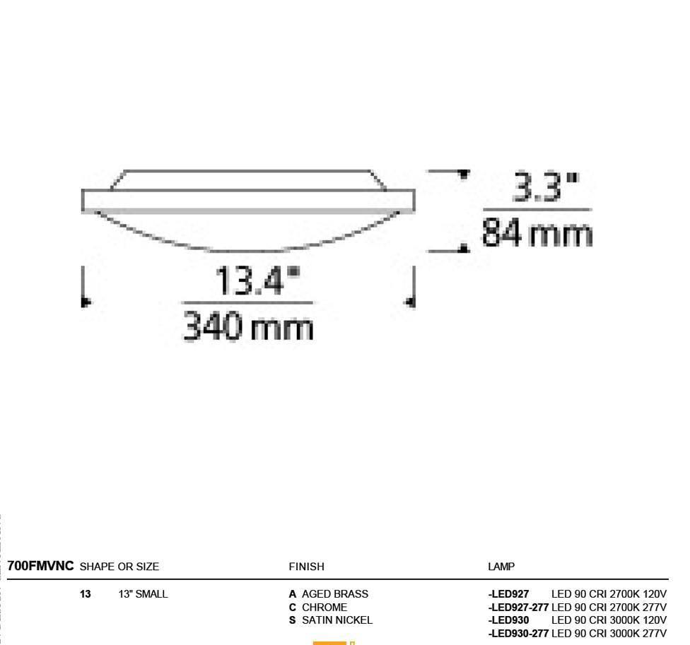 Chrome LED Flush Mount F7283