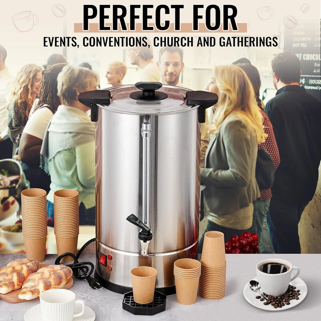 Stainless Steel Electric Coffee Urn 100 Cup 15 L W473652