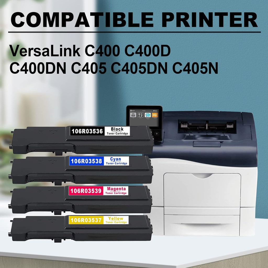 4 PK Toner Cartridge for Xerox C400 C405 Printer M2098
