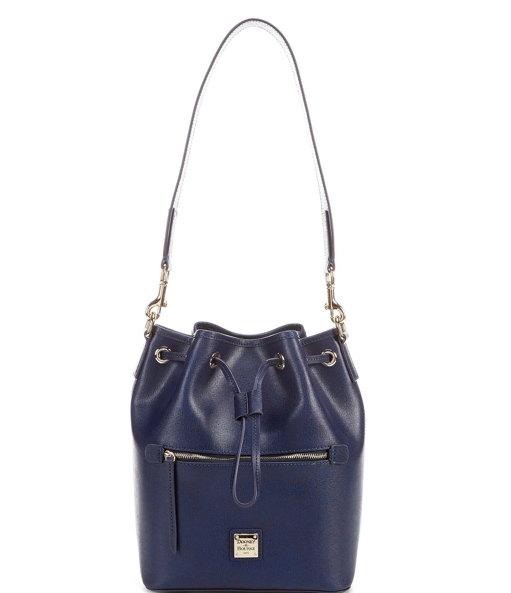Marine Leather Drawstring Bag W812