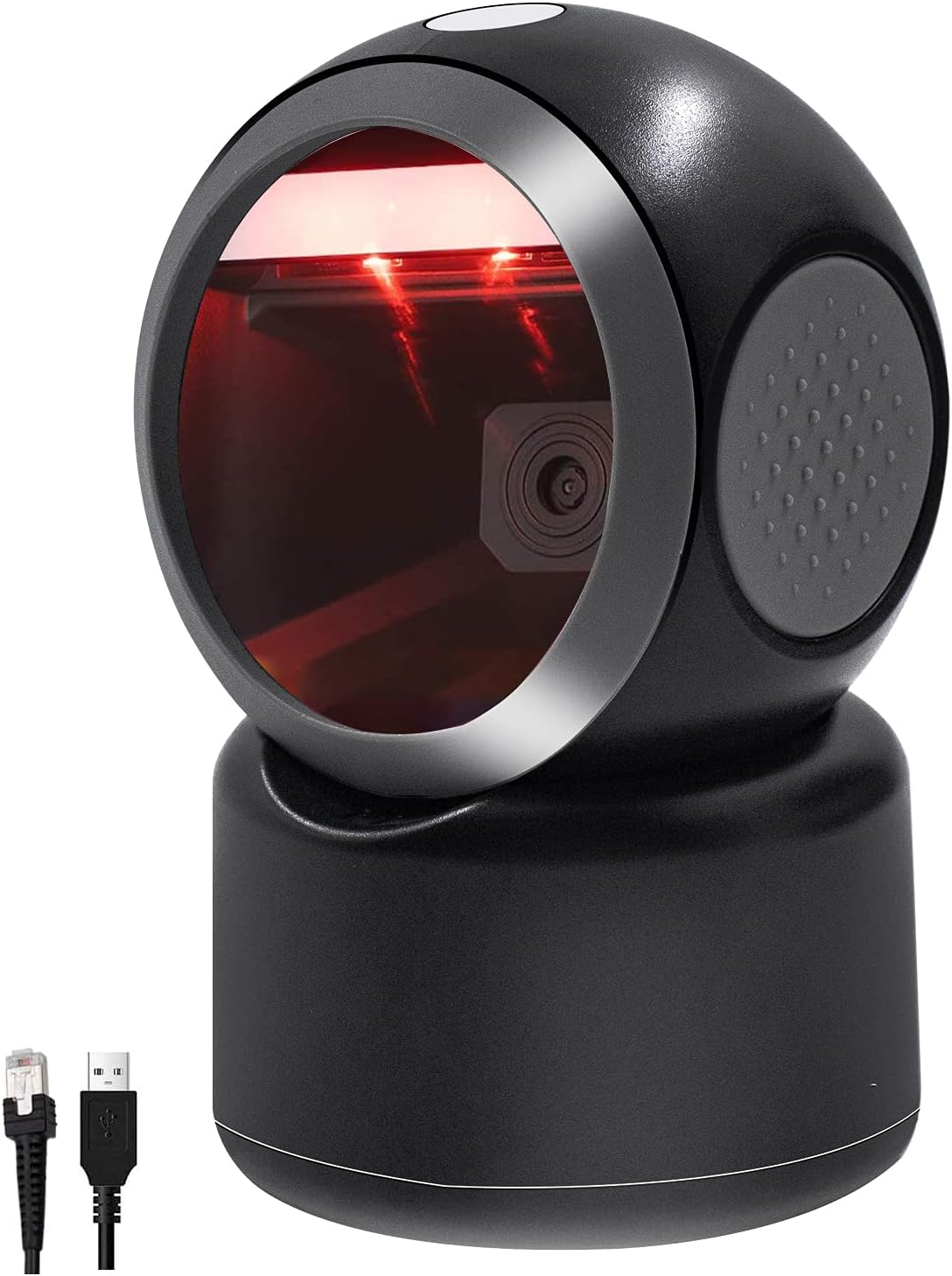 2D QR Desktop Barcode Scanner, Omnidirectional Hands-Free Automatic USB Barcode Reader, Pack of 2 Y8784