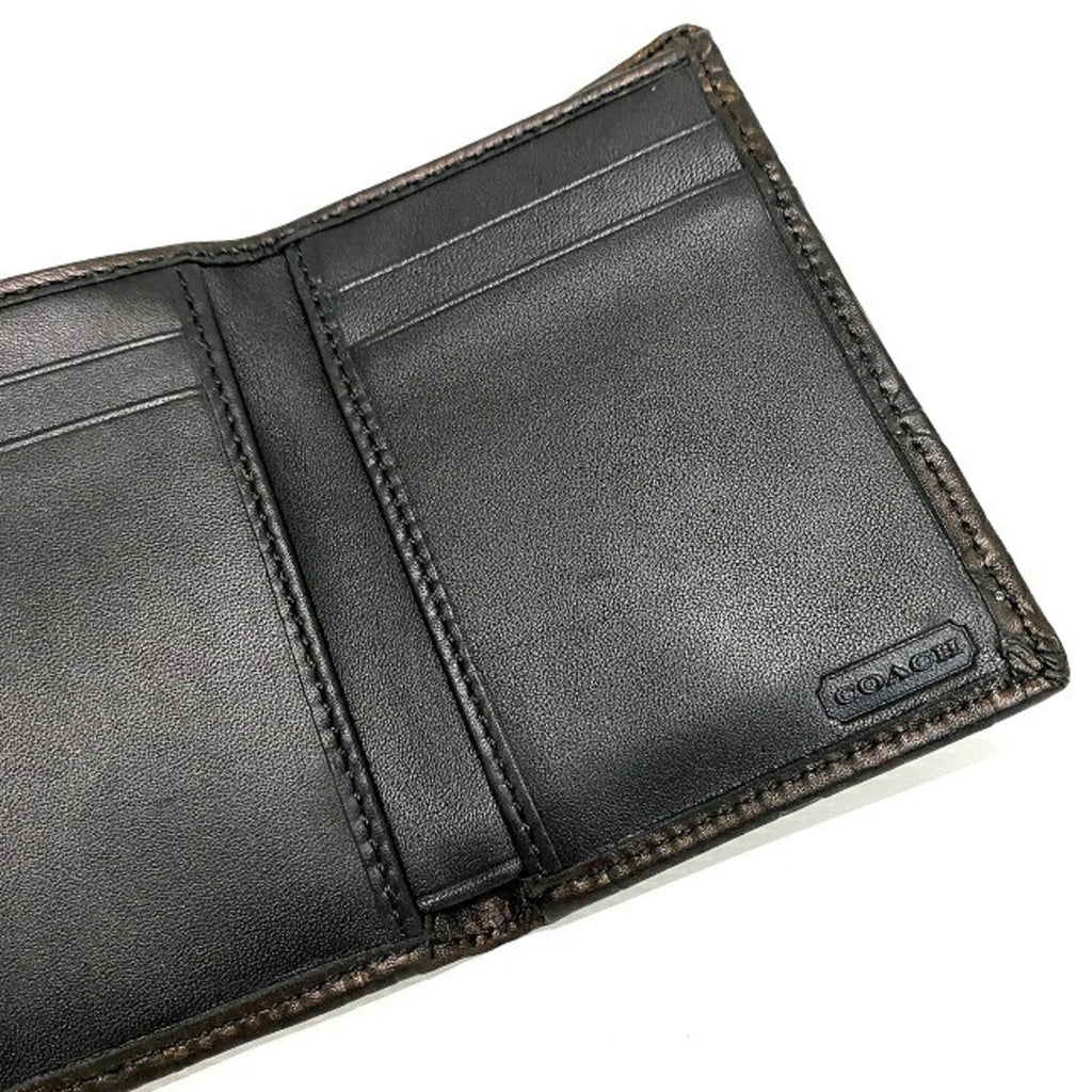 Dark Brown Leather Tri-Fold Wallet Y3964