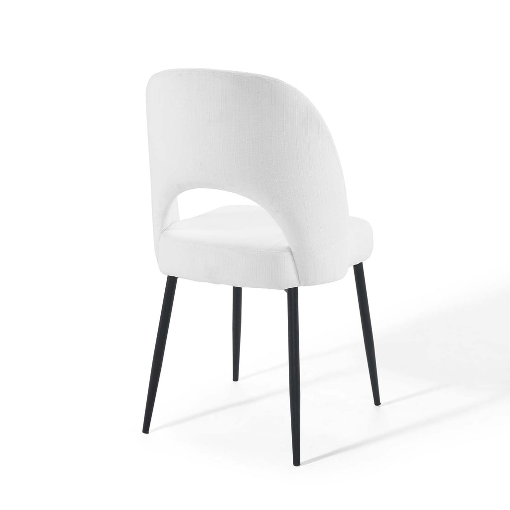Black White Upholstered Fabric Dining Side Chair X891
