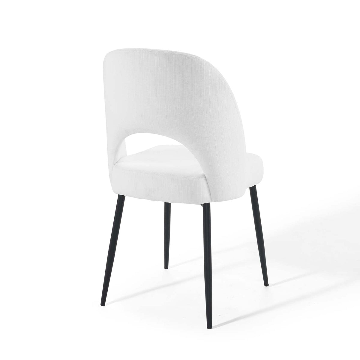 Black White Upholstered Fabric Dining Side Chair X891