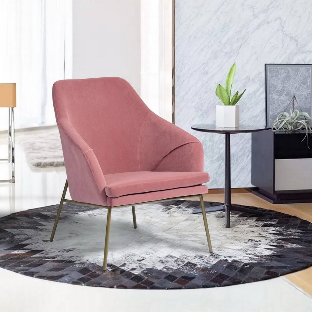Blue Frosted Velvet Accent Chair K87280