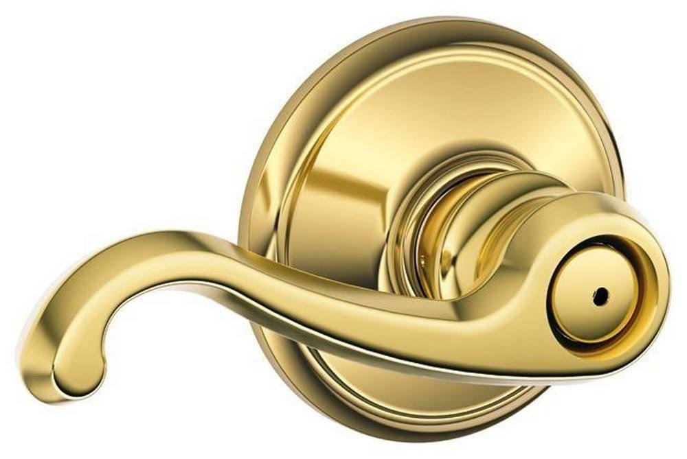 Bright Brass Privacy Door Lever Y962759