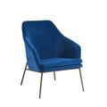 Blue Frosted Velvet Accent Chair K87280