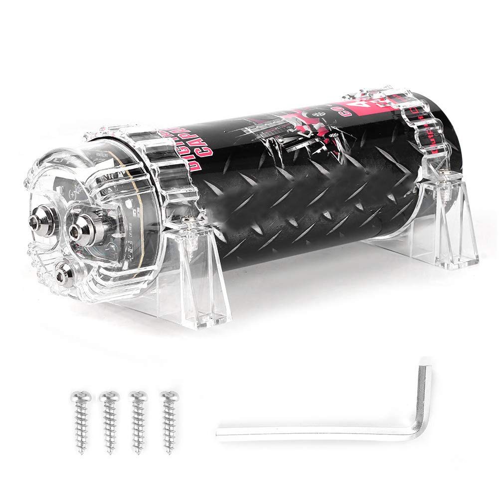 4 Farad Car Audio Power Capacitor Aluminium Alloy LED Voltage Display Pack of 2 T484